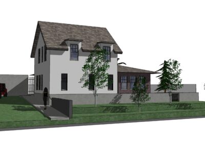 casa RUISMA 3D alzado calle